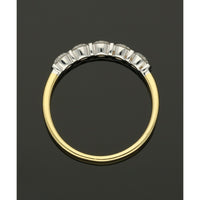 Five Stone Diamond Ring 0.50ct Round Brilliant Cut in 18ct Yellow & White Gold