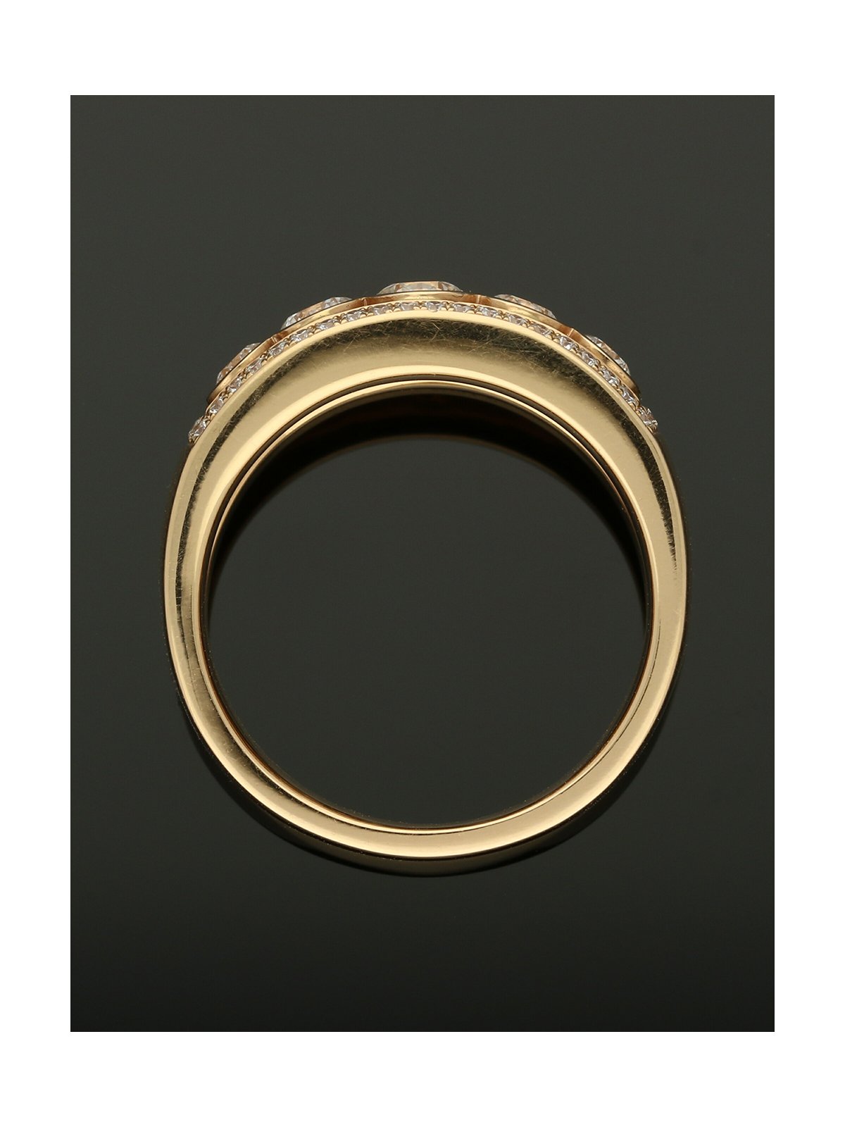Five Stone Diamond Ring 1.08ct Round Brilliant Cut in 18ct Rose Gold