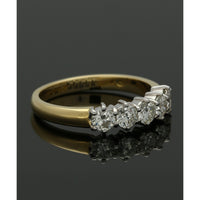 Five Stone Diamond Ring 0.78ct Round Brilliant Cut in 18ct Yellow & White Gold