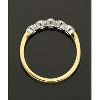 Five Stone Diamond Ring 0.68ct Round Brilliant Cut in 18ct Yellow & White Gold