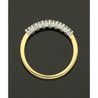 Diamond Half Eternity Ring 0.34ct Round Brilliant Cut in 18ct Yellow & White Gold