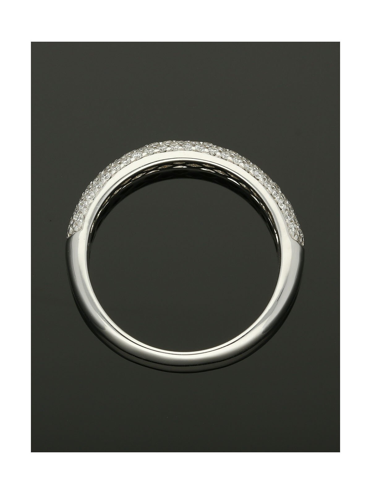 Diamond Half Eternity Ring 0.50ct Round Brilliant Cut in 18ct White Gold