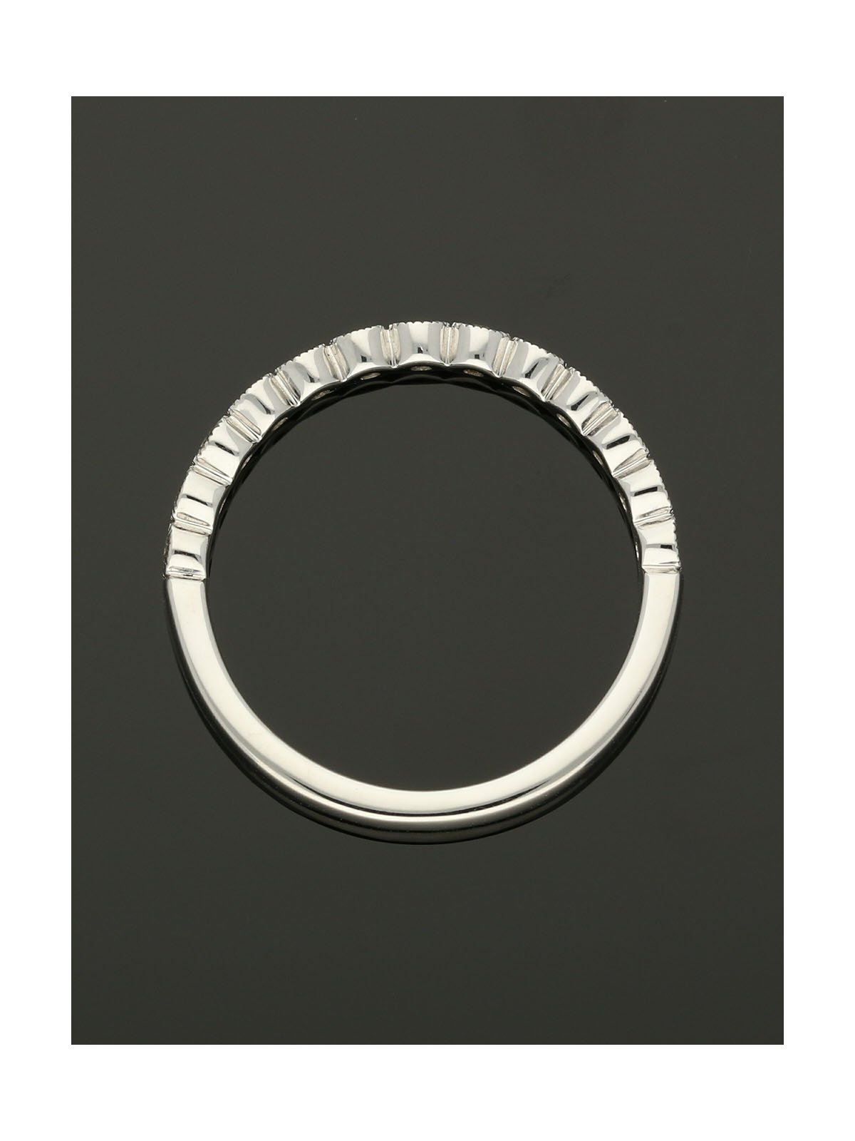 Diamond Half Eternity Ring 0.25ct Round Brilliant Cut in 18ct White Gold