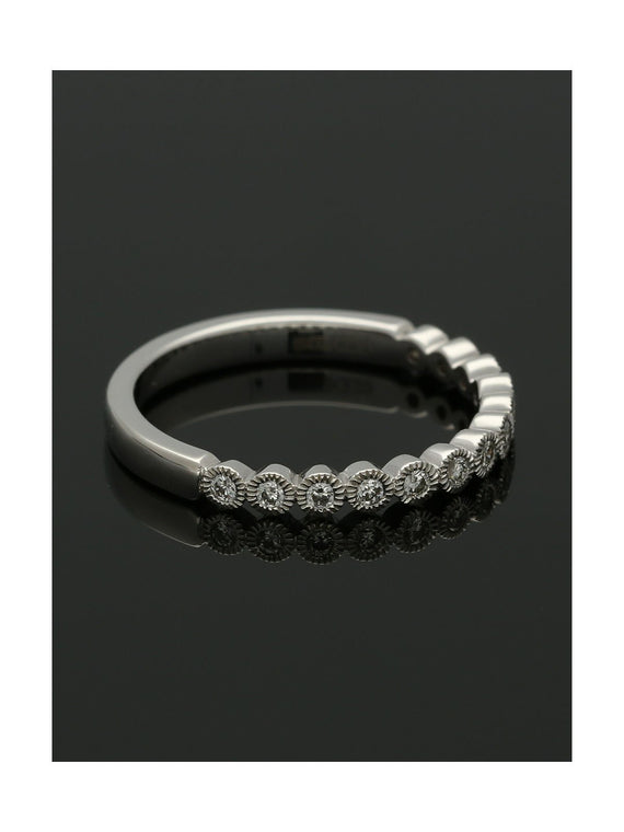 Diamond Half Eternity Ring 0.25ct Certificated Round Brilliant Cut in 18ct White Gold