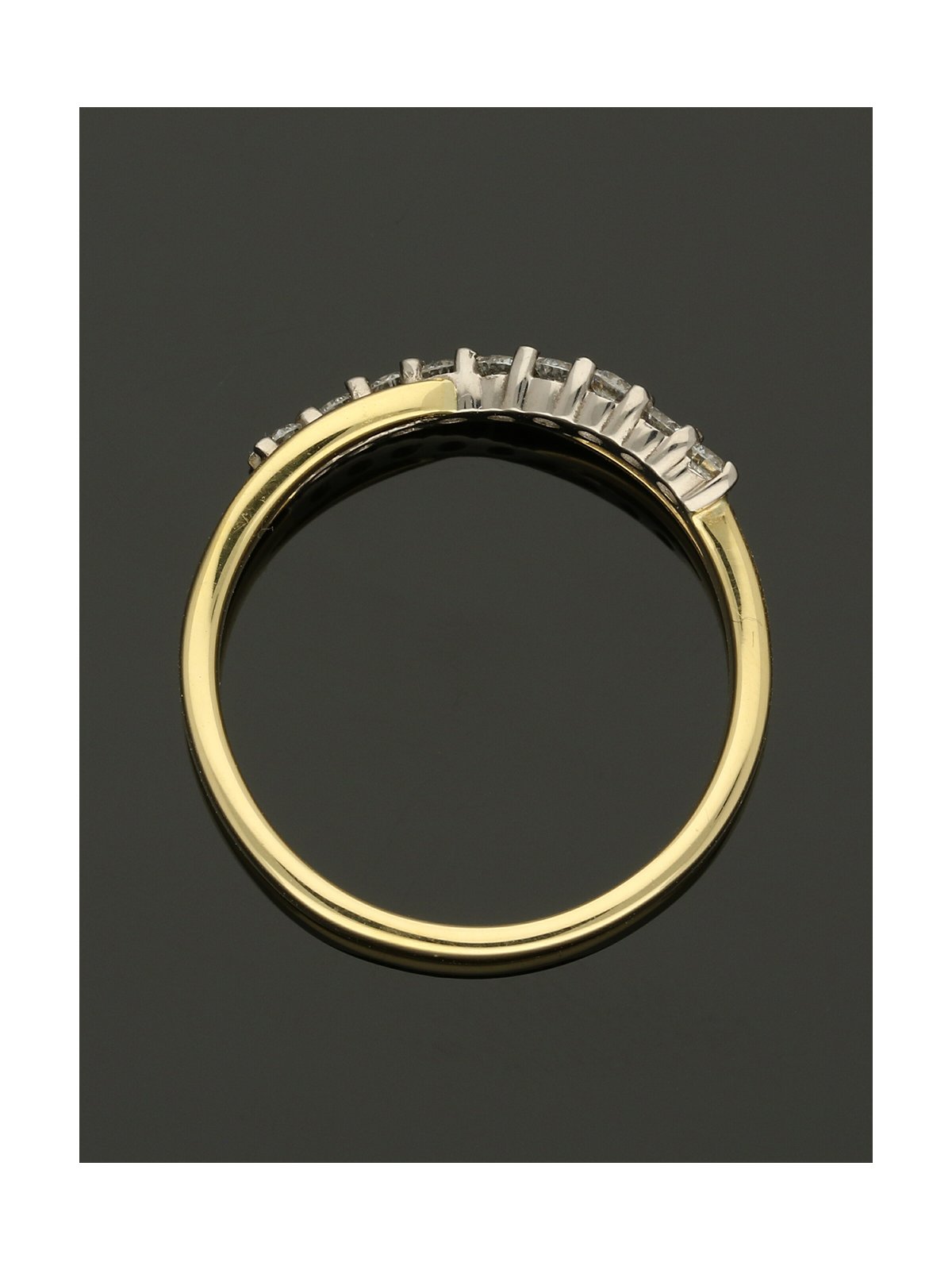 Diamond Half Eternity Ring 0.33ct Round Brilliant Cut in 18ct Yellow & White Gold