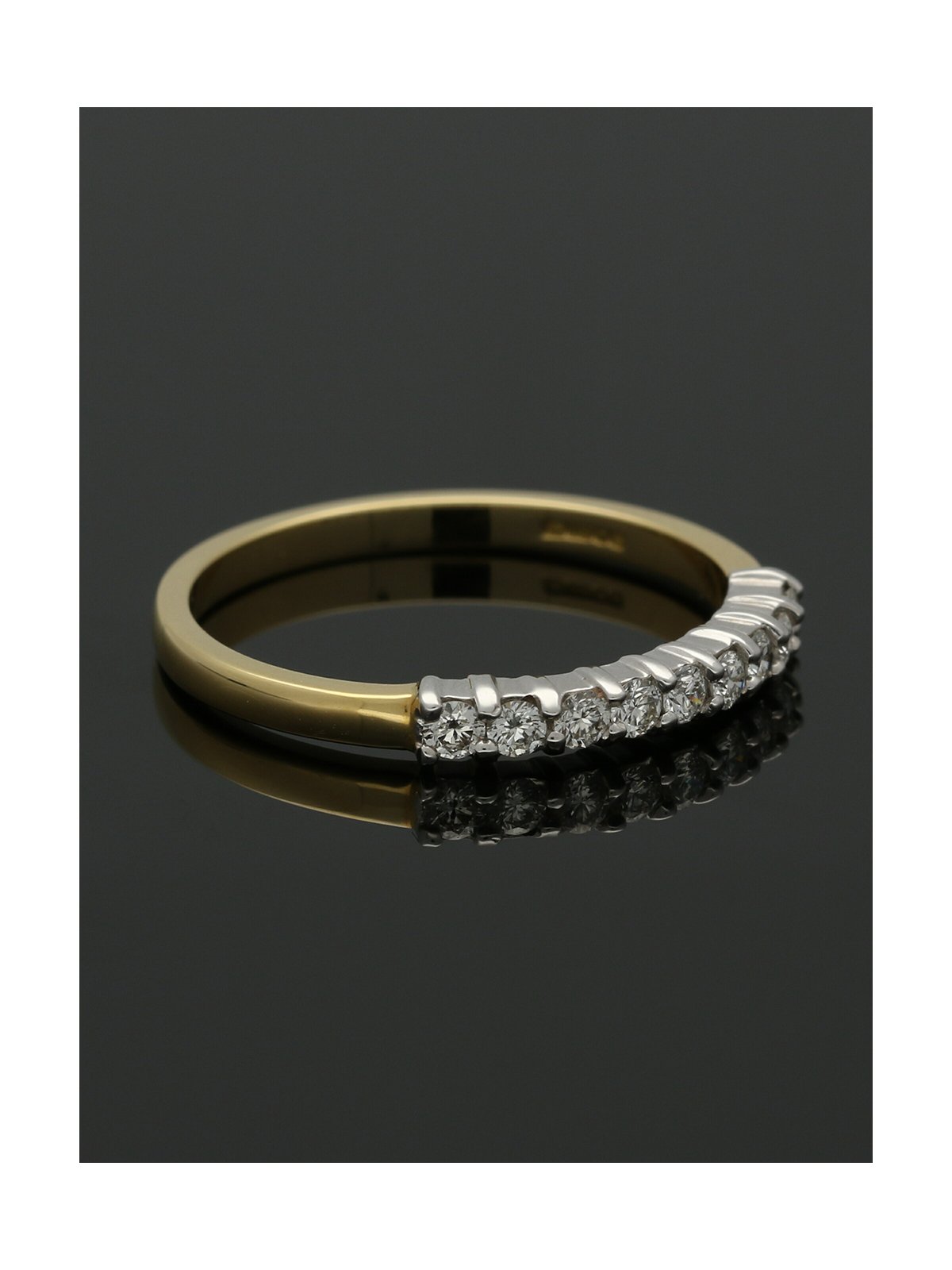 Diamond Half Eternity Ring 0.27ct Round Brilliant Cut in 18ct Yellow & White Gold