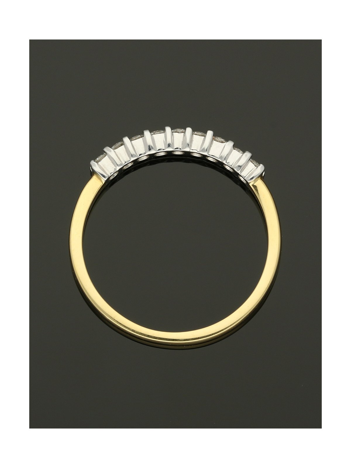 Diamond Half Eternity Ring 0.27ct Round Brilliant Cut in 18ct Yellow & White Gold