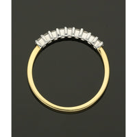 Diamond Half Eternity Ring 0.27ct Round Brilliant Cut in 18ct Yellow & White Gold