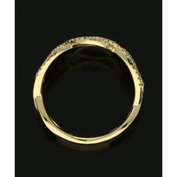Diamond Crossover Ring Round Brilliant Cut in 18ct Yellow Gold
