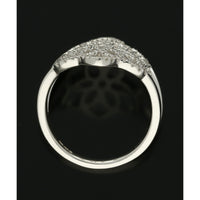 Diamond Floral Ring Round Brilliant Cut in 18ct White Gold