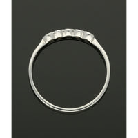 Sapphire & Diamond Five Stone Ring in 9ct White Gold