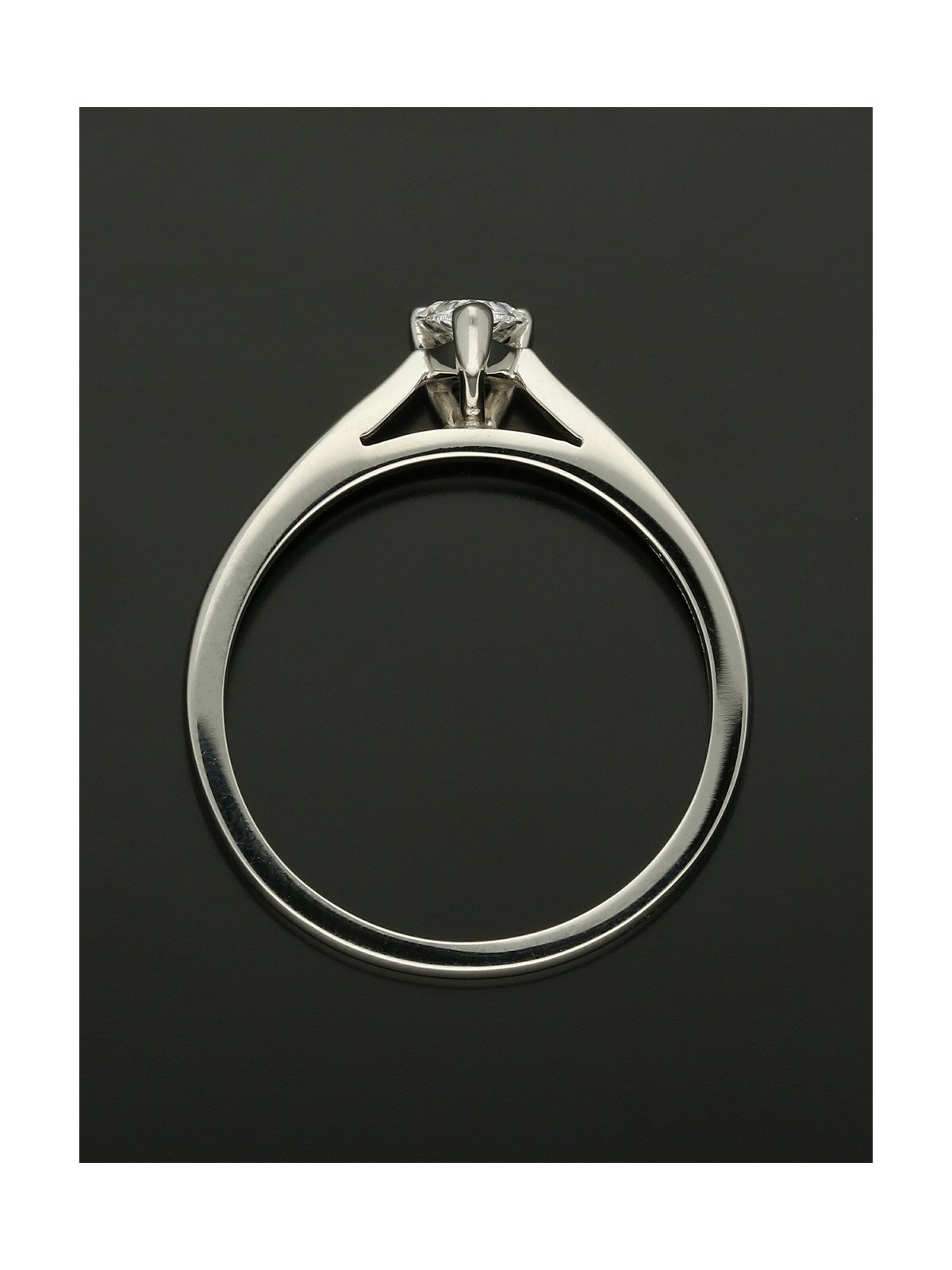 Diamond Solitaire Engagement Ring "The Sophia Collection" Certificated 0.30ct Pear Cut in Platinum