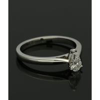 Diamond Solitaire Engagement Ring "The Sophia Collection" Certificated 0.30ct Pear Cut in Platinum