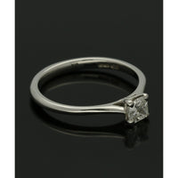 Diamond Solitaire Engagement Ring "The Grace Collection" 0.40ct Princess Cut in Platinum
