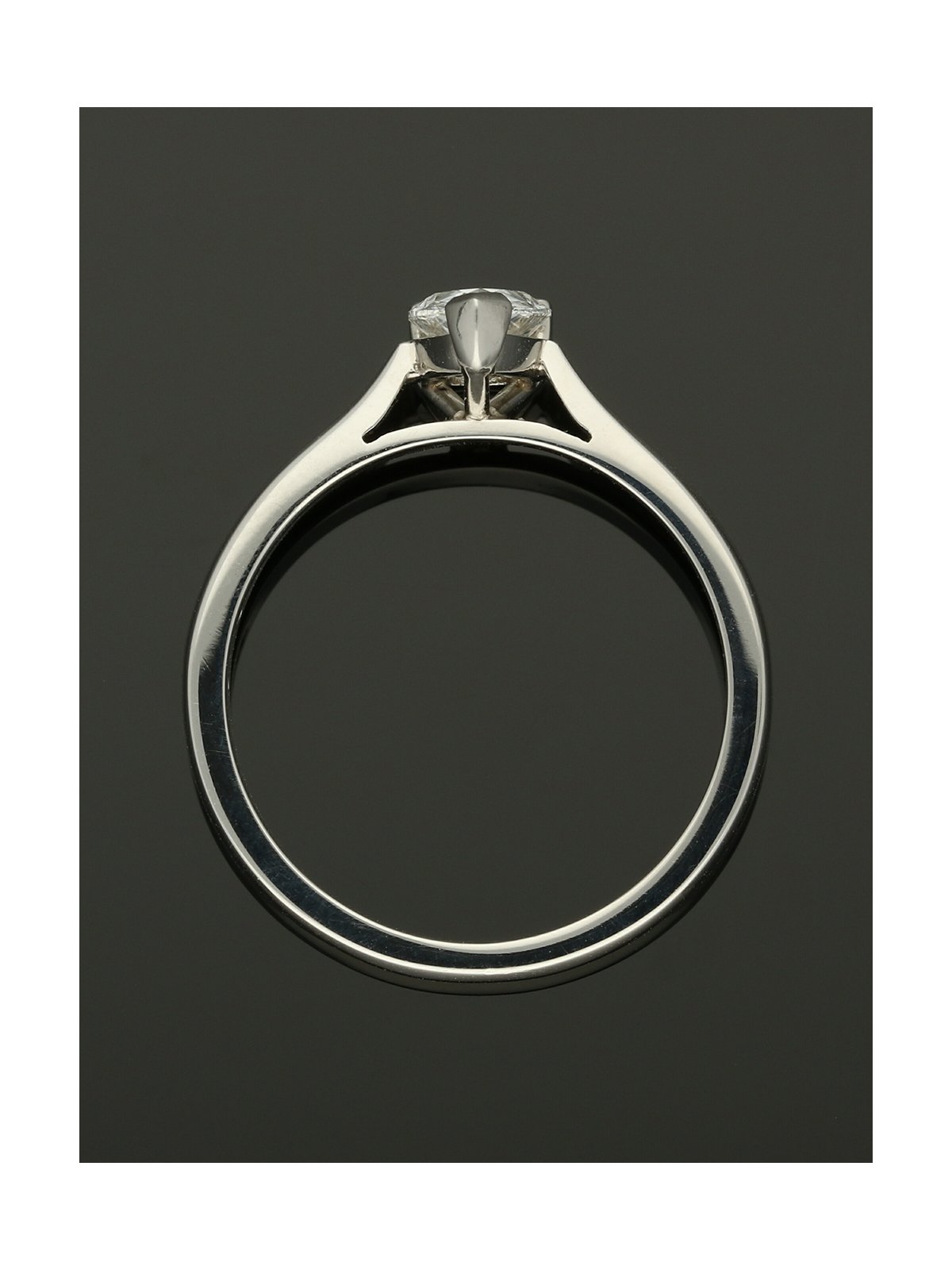 Diamond Solitaire Engagement Ring "The Sophia Collection" Certificated 0.70ct Pear Cut in Platinum