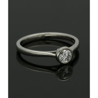 Diamond Solitaire Engagement Ring 0.30ct Certificated Round Brilliant Cut in Platinum