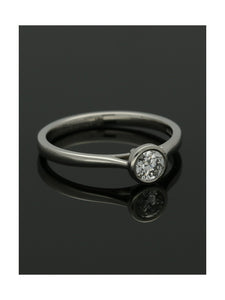 Diamond Solitaire Engagement Ring 0.30ct Certificated Round Brilliant Cut in Platinum