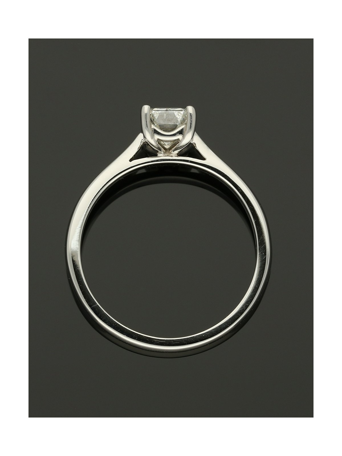 Diamond Solitaire Engagement Ring "The Zara Collection" Certificated 0.90ct Emerald Cut in Platinum