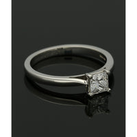 Diamond Solitaire Engagement Ring "The Grace Collection" Certificated 0.50ct Princess Cut in Platinum