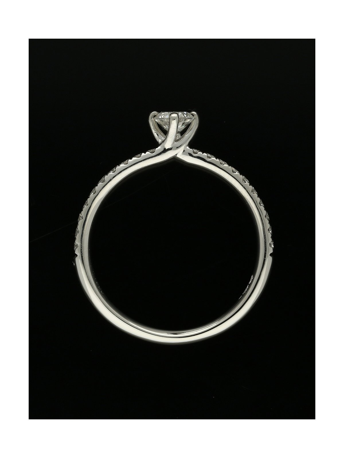 Diamond Solitaire Engagement Ring "The Adelaide Collection" 0.25ct Round Brilliant Cut in Platinum with Diamond Shoulders