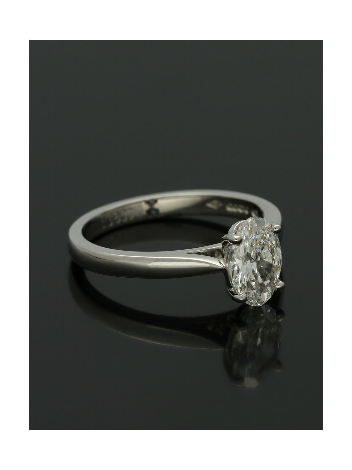 Diamond Solitaire Engagement Ring "The Isabella Collection" Certificated 1.00ct Oval Cut in Platinum