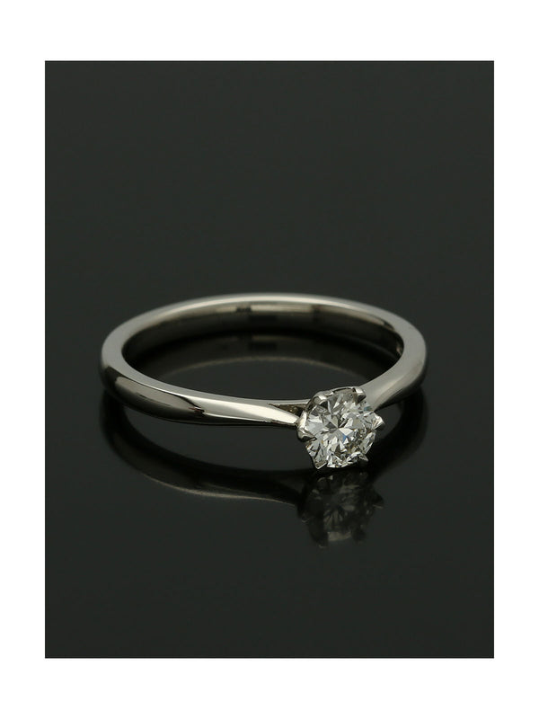 Diamond Solitaire Engagement Ring 0.33ct Certificated Round Brilliant Cut in Platinum