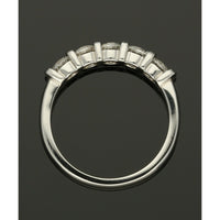 Five Stone Diamond Ring 1.02ct Round Brilliant Cut in Platinum