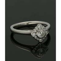 Diamond Cluster Ring 0.43ct Round Brilliant Cut in Platinum