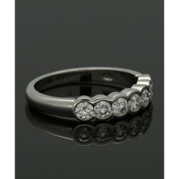 Diamond Half Eternity Ring 0.70ct Round Brilliant Cut in Platinum