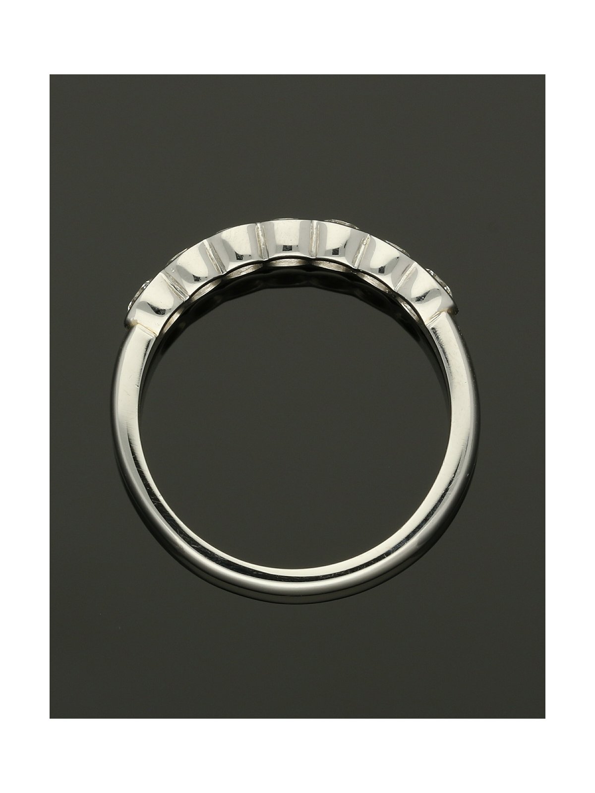 Diamond Half Eternity Ring 0.70ct Round Brilliant Cut in Platinum