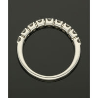Diamond Half Eternity Ring 0.75ct Round Brilliant Cut in Platinum