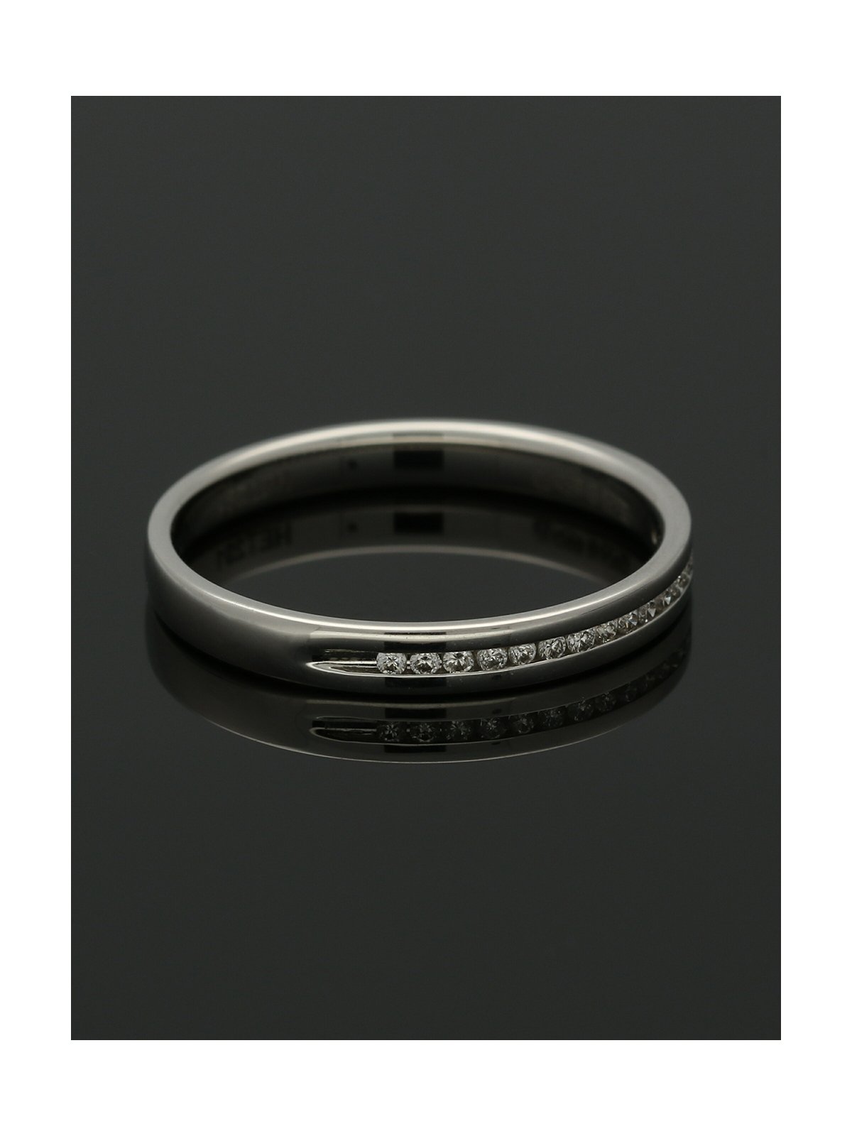 Diamond Half Eternity Ring 0.07ct Round Brilliant Cut in Platinum