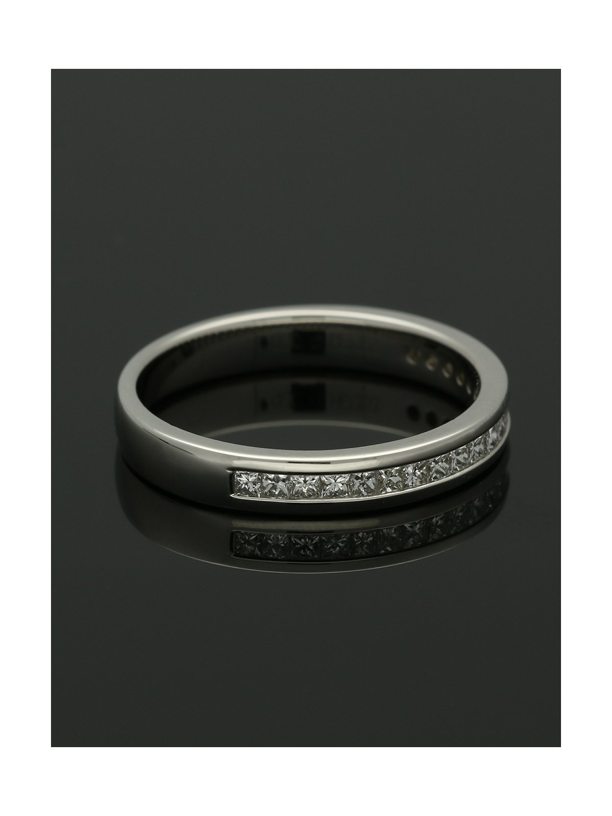 Diamond Half Eternity Ring 0.30ct Princess Cut in Platinum
