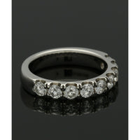 Diamond Half Eternity Ring 1.00ct Round Brilliant Cut in Platinum