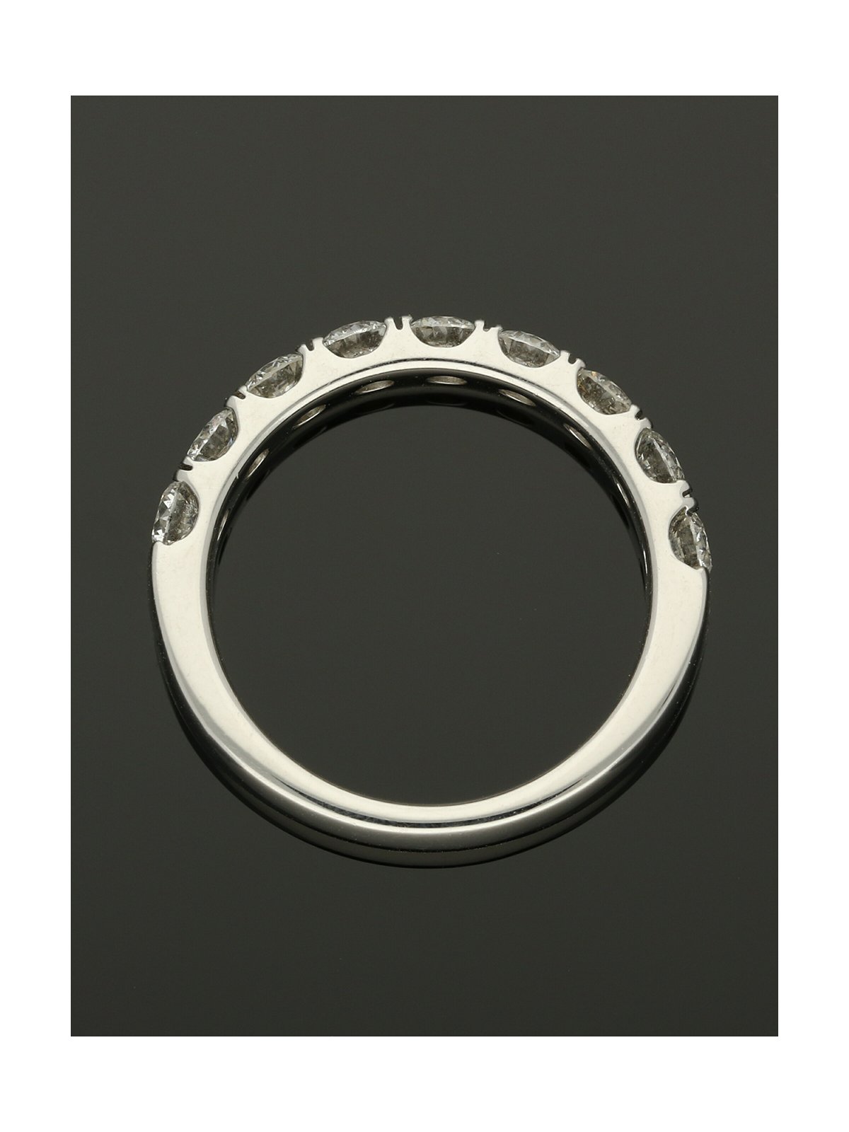 Diamond Half Eternity Ring 1.00ct Round Brilliant Cut in Platinum