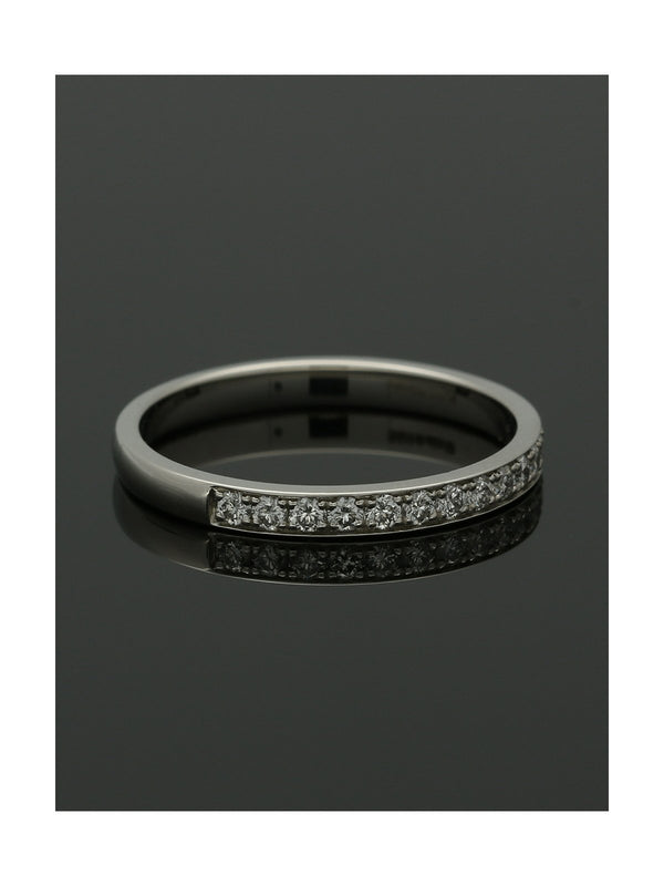 Diamond Half Eternity Ring 0.25ct Round Brilliant Cut in Platinum