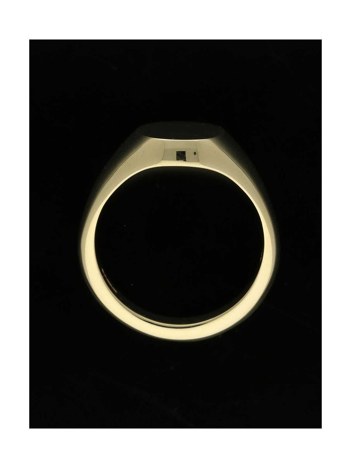 Plain Oval Signet Ring in 9ct Yellow Gold