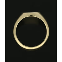 Plain Oval Signet Ring in 9ct Yellow Gold