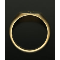 9ct Yellow Gold & Diamond Heavy Oxford Oval Signet Ring