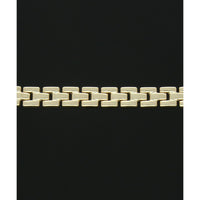 Three Row Brick Necklace in 9ct Yellow Gold