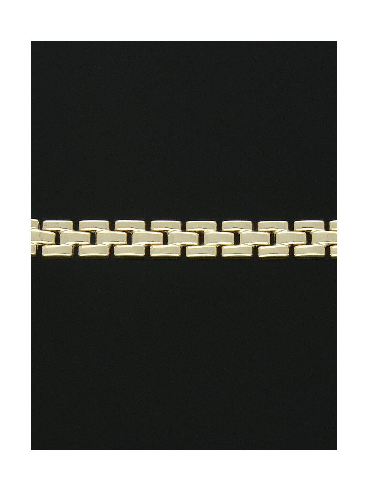 Three Row Brick Necklace in 9ct Yellow Gold