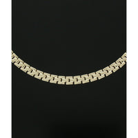 Three Row Brick Necklace in 9ct Yellow Gold