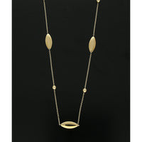 Marquise & Ball Beaded Necklace in 9ct Yellow Gold