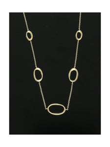 Graduated Oval Necklace in 9ct Yellow Gold