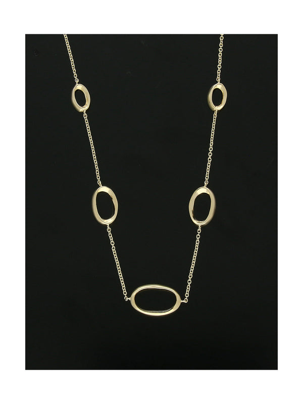 Graduated Oval Necklace in 9ct Yellow Gold