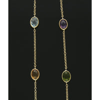 Multi Stone Necklace in 9ct Yellow Gold