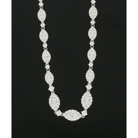 Diamond Marquise Design Necklace 4.42ct in 18ct White Gold