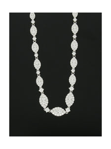 Diamond Marquise Design Necklace 4.42ct in 18ct White Gold