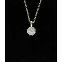 Diamond Round Brilliant 0.15ct Cluster Pendant in 9ct White Gold