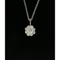 Diamond Round Brilliant 0.30ct Cluster Pendant in 9ct White Gold